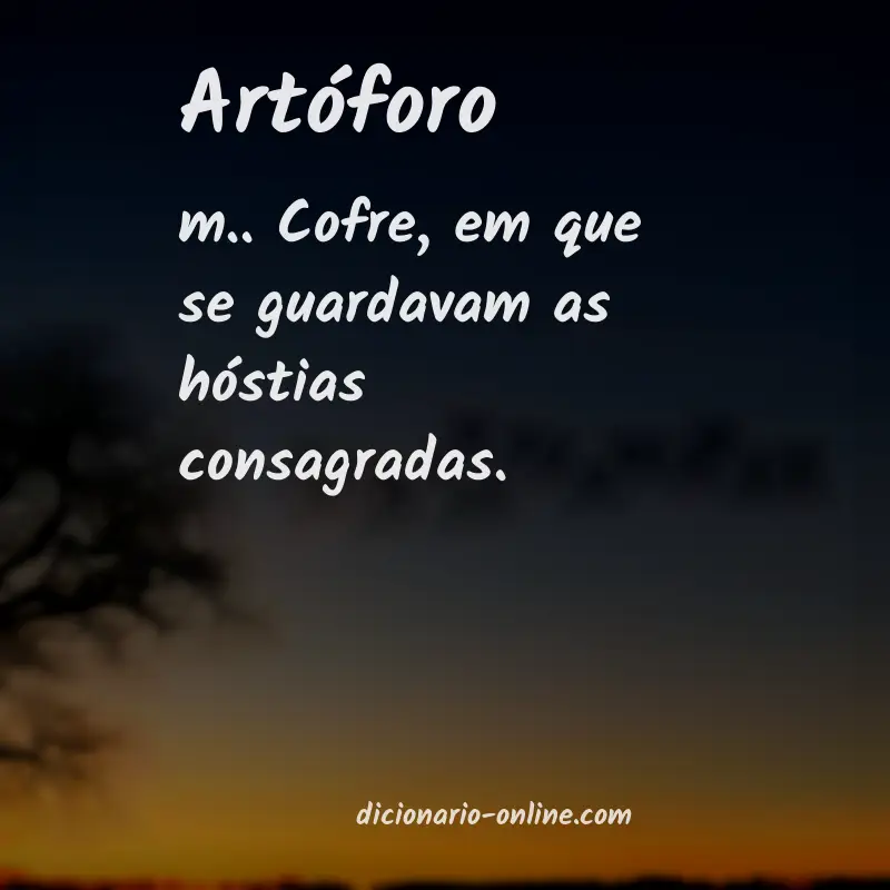 Significado de artóforo