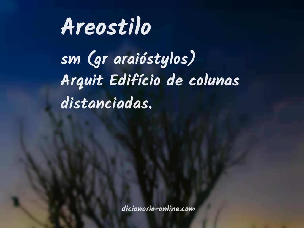 Significado de areostilo