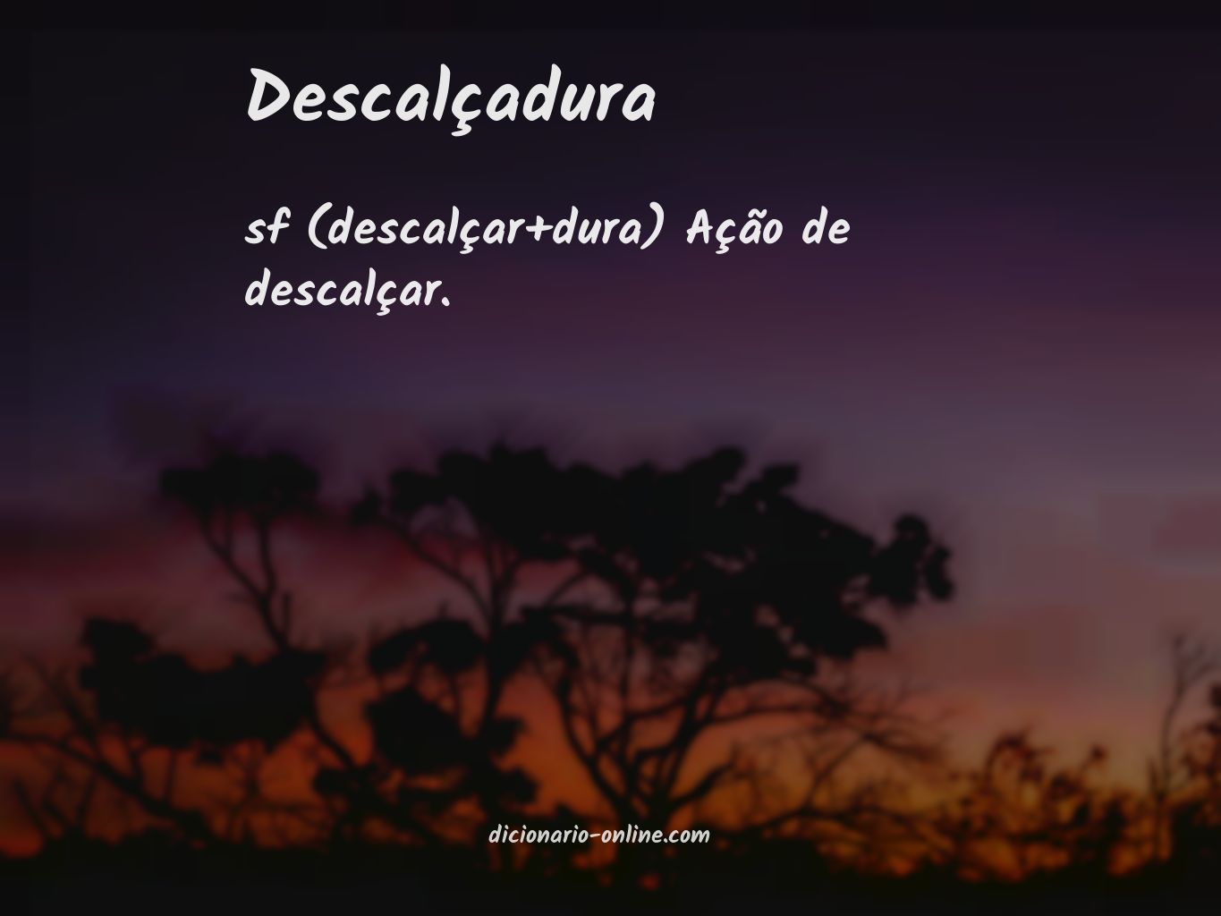 Significado de descalçadura