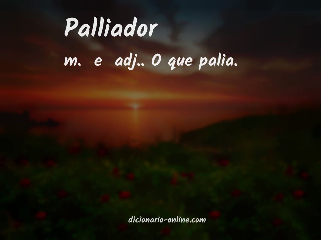 Significado de palliador