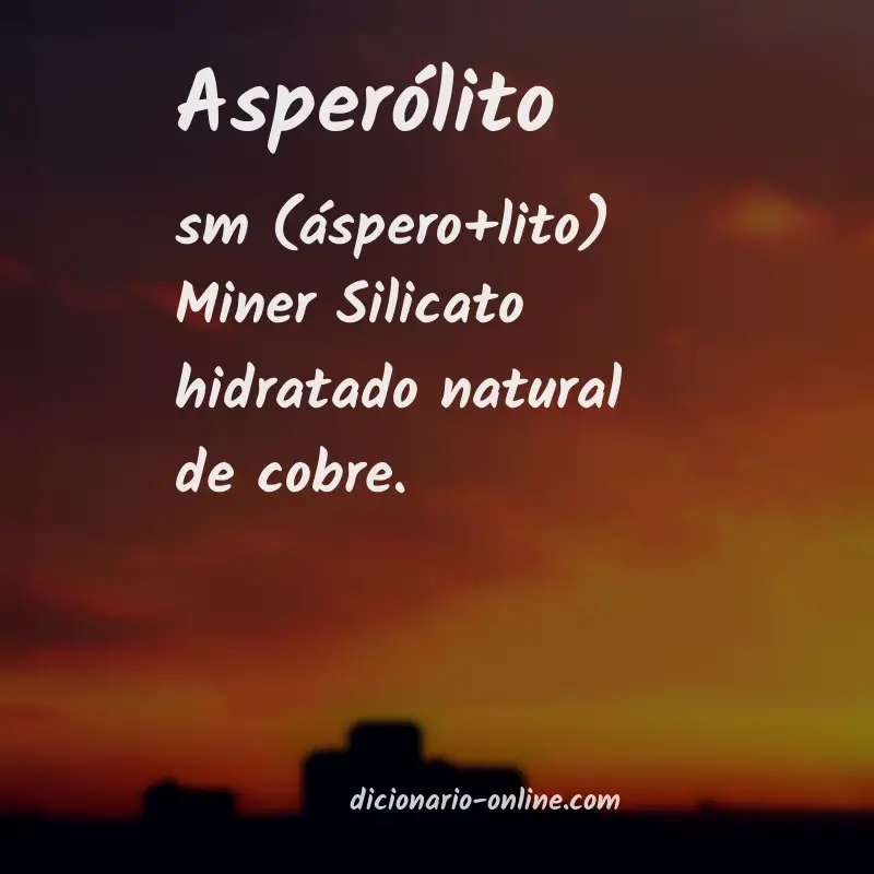 Significado de asperólito