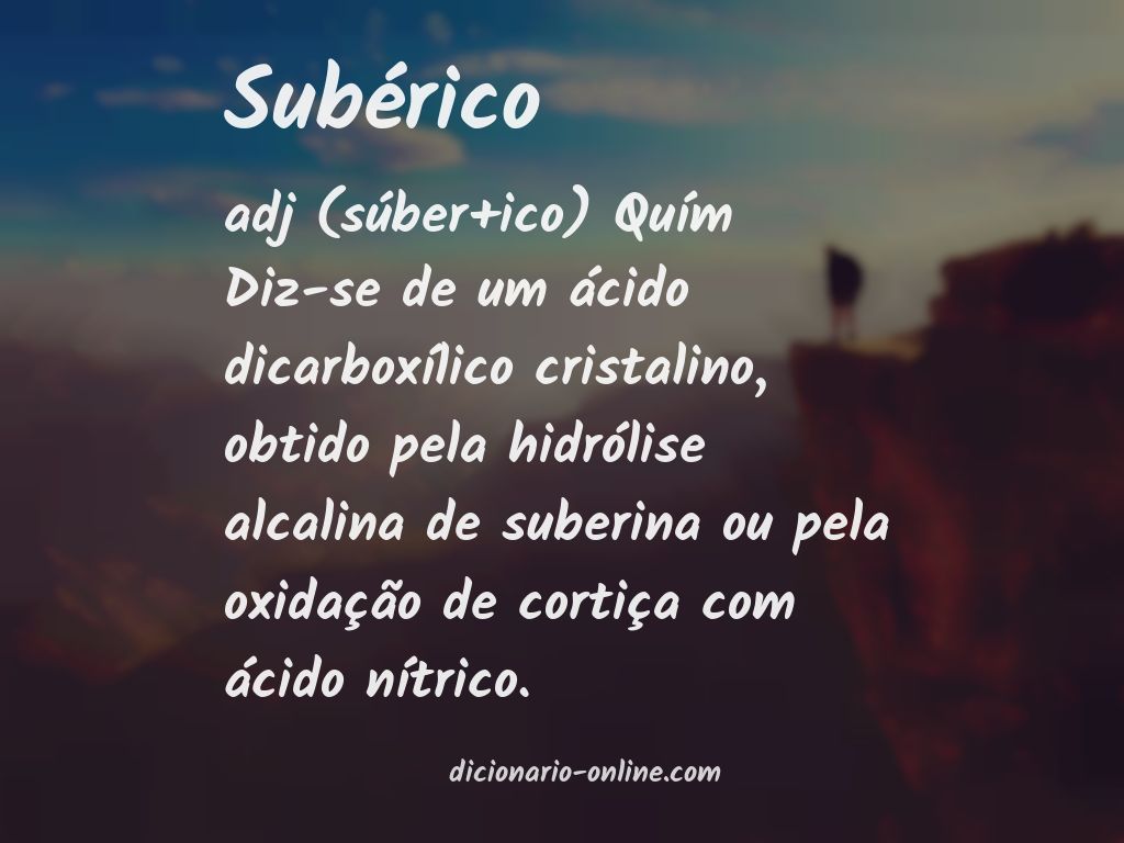 Significado de subérico