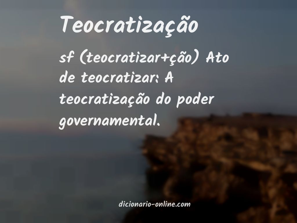 Significado de teocratização