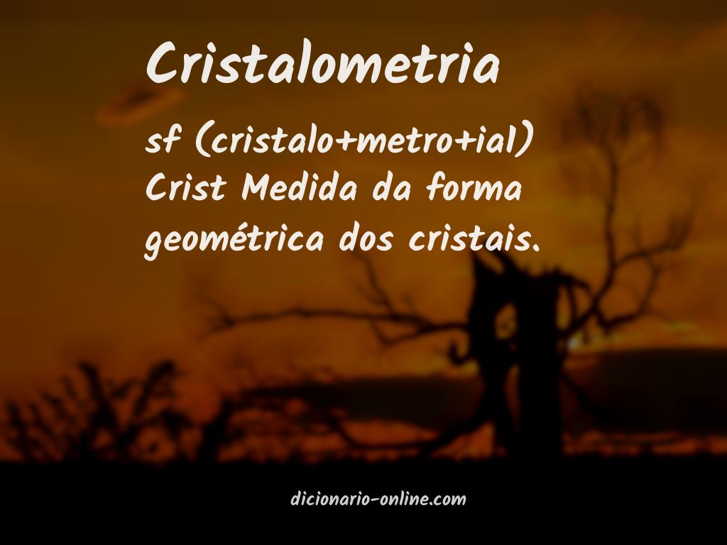 Significado de cristalometria