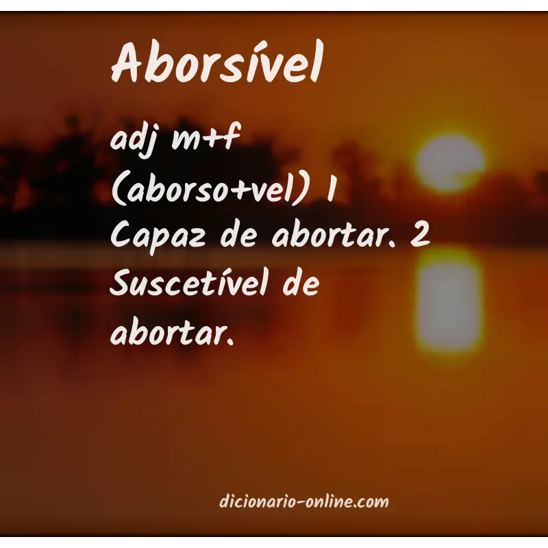 Significado de aborsível