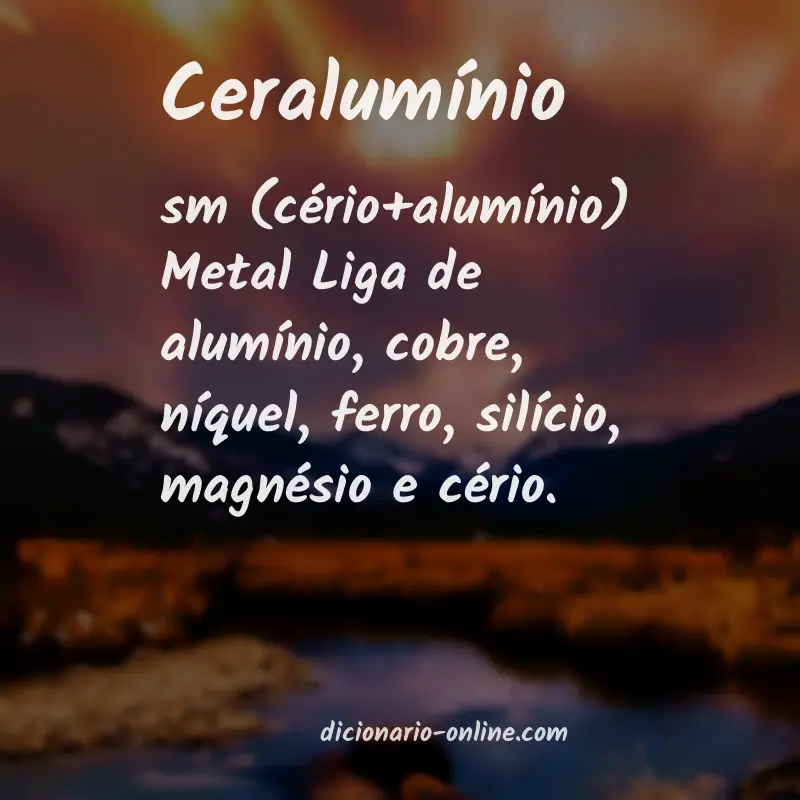 Significado de ceralumínio
