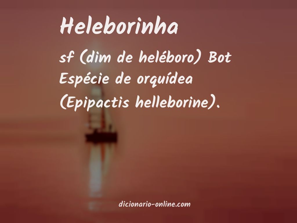 Significado de heleborinha