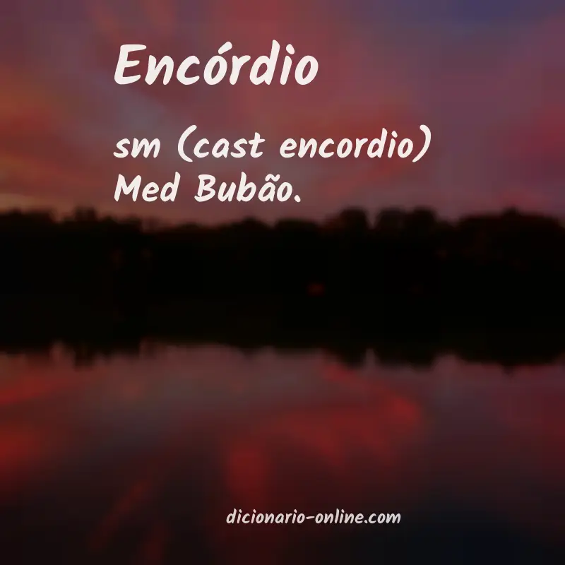 Significado de encórdio