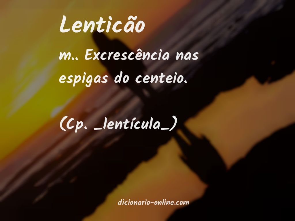 Significado de lenticão