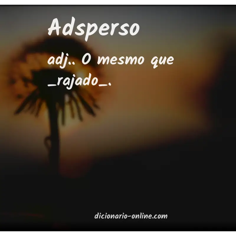 Significado de adsperso