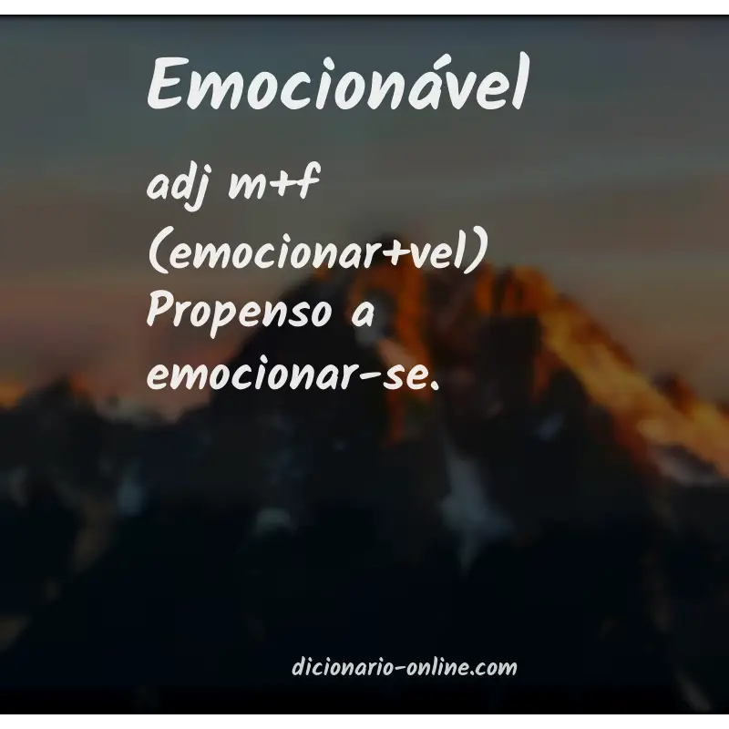 Significado de emocionável