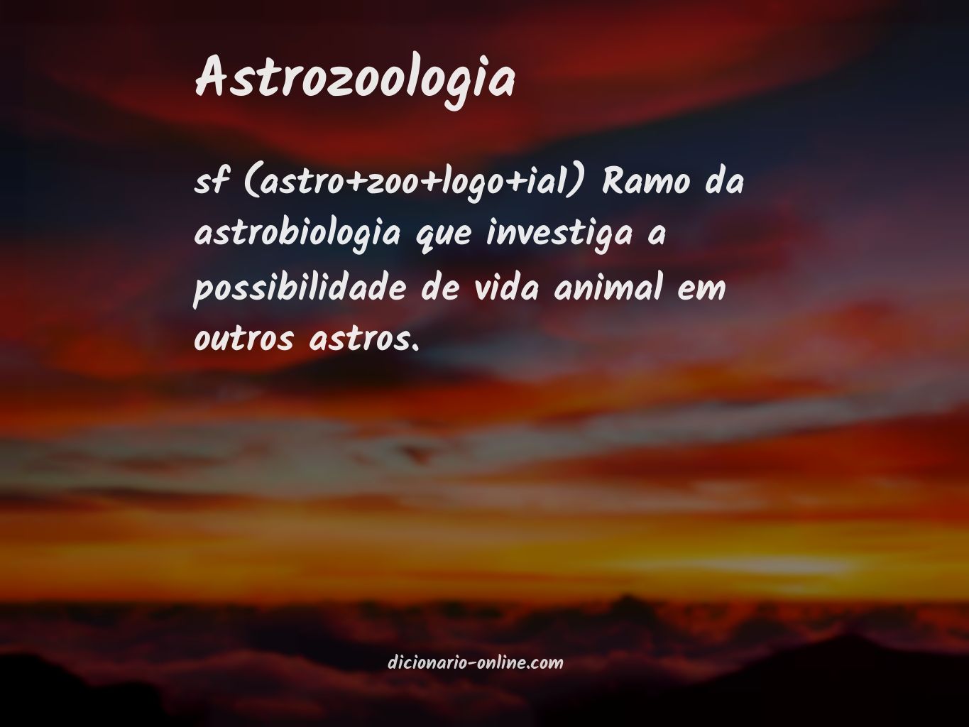 Significado de astrozoologia