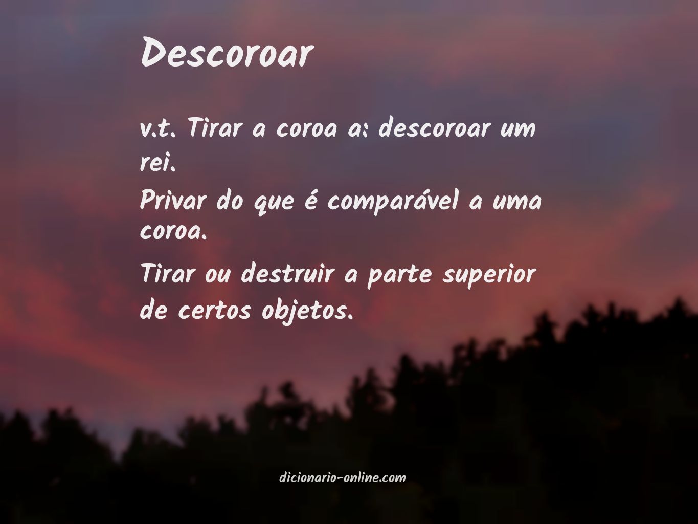 Significado de descoroar