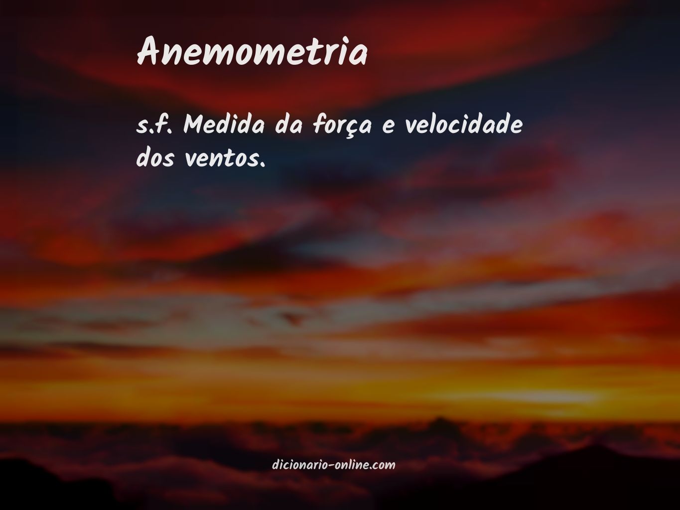 Significado de anemometria