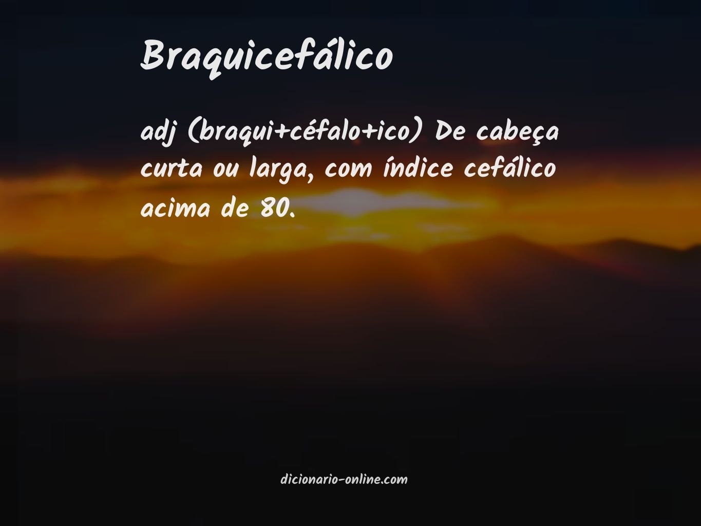 Significado de braquicefálico