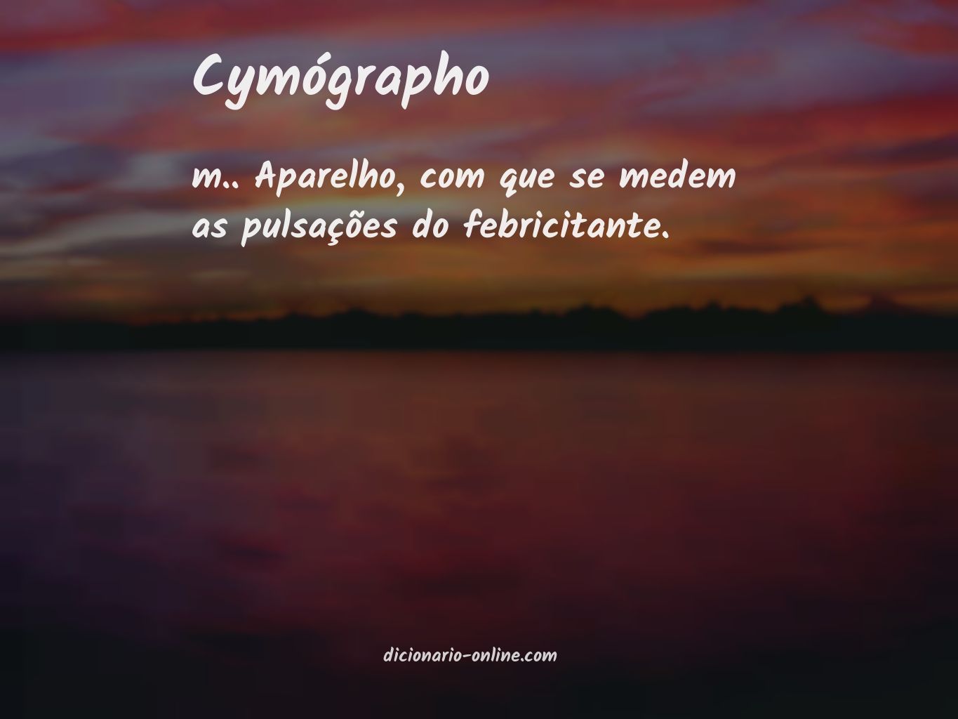 Significado de cymógrapho