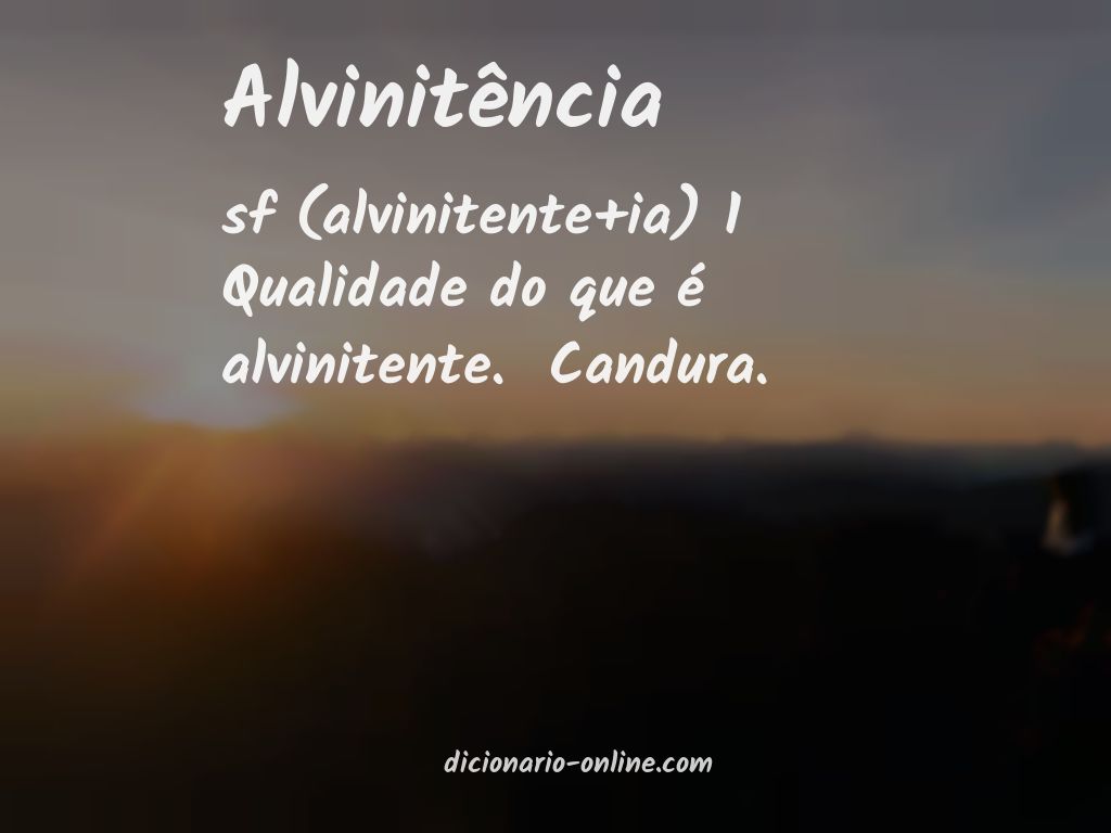 Significado de alvinitência