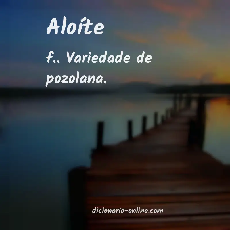 Significado de aloíte