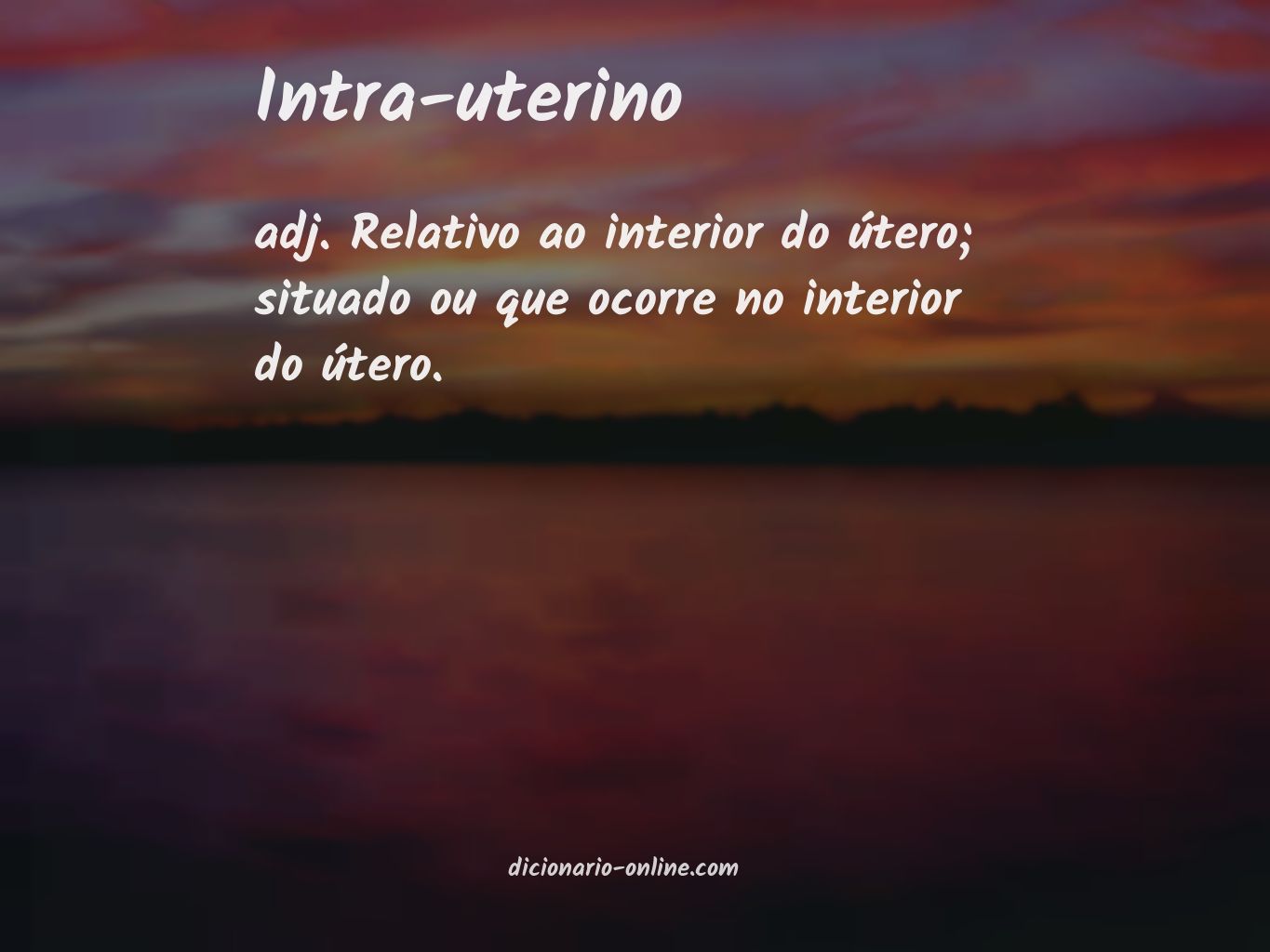 Significado de intra-uterino