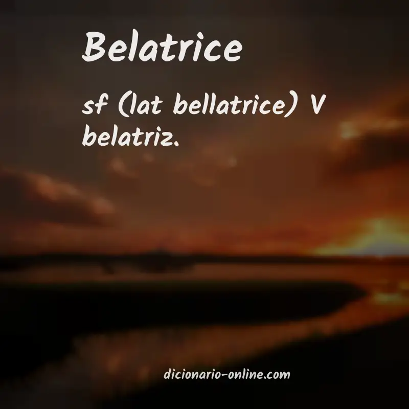 Significado de belatrice