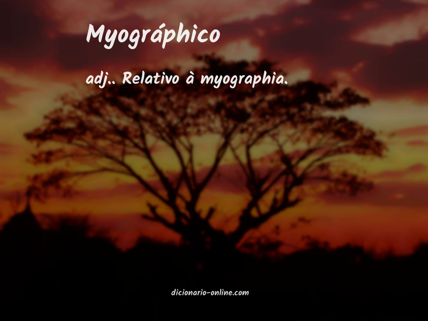 Significado de myográphico