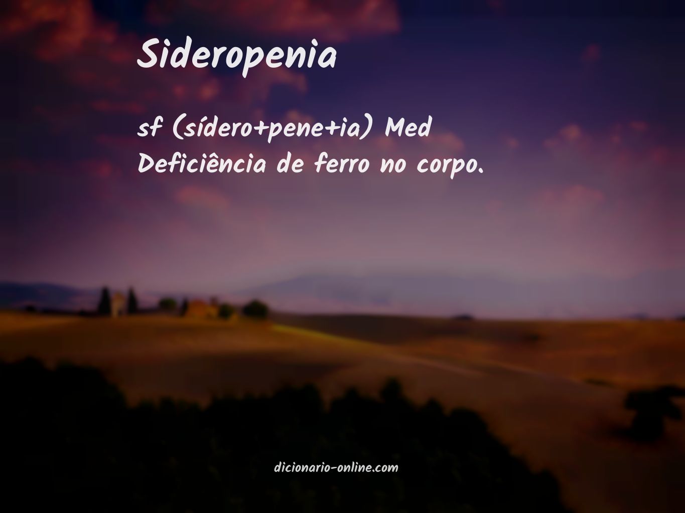 Significado de sideropenia