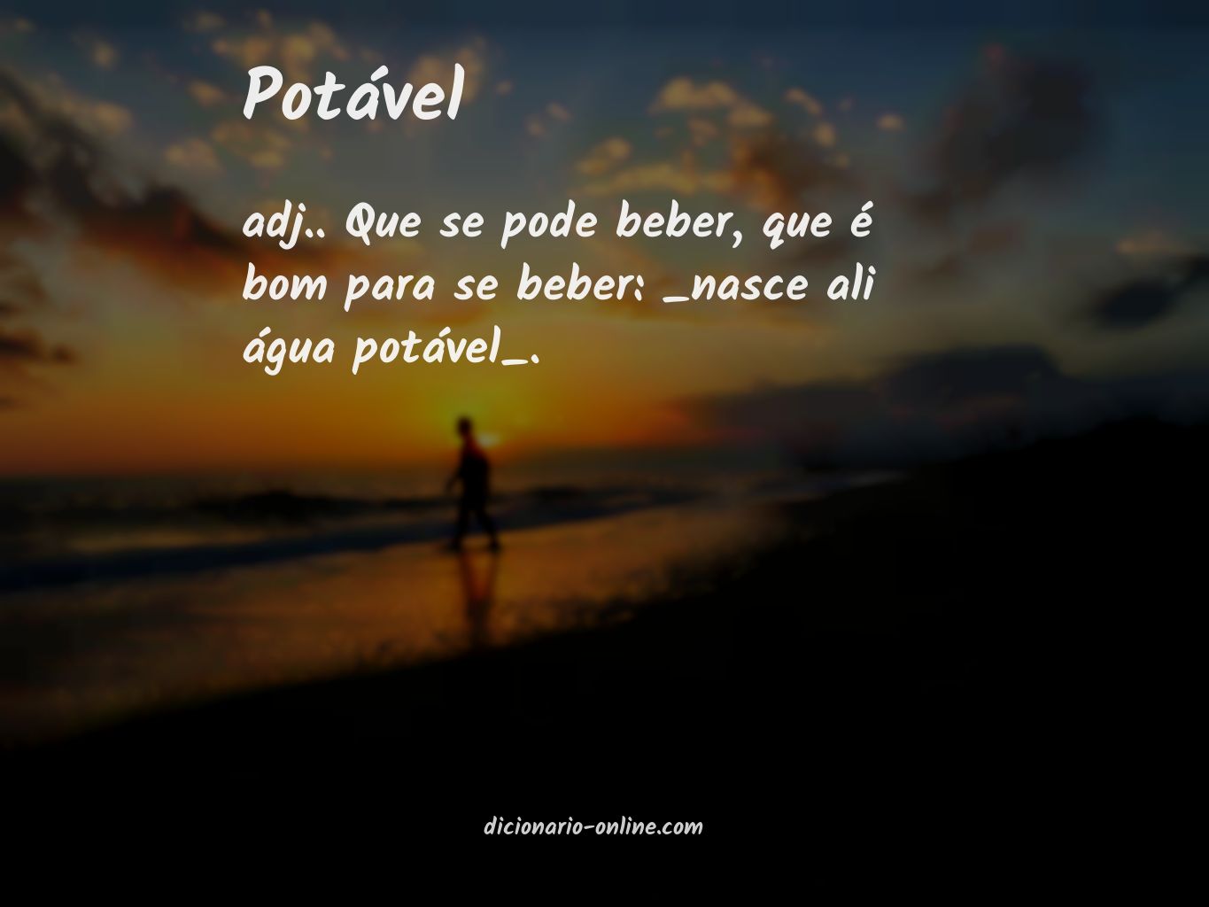 Significado de potável