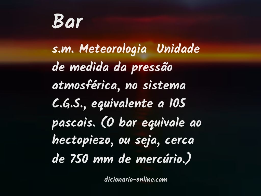 Significado de bar