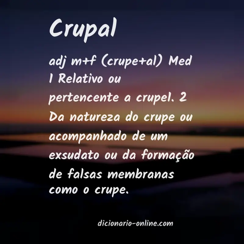 Significado de crupal