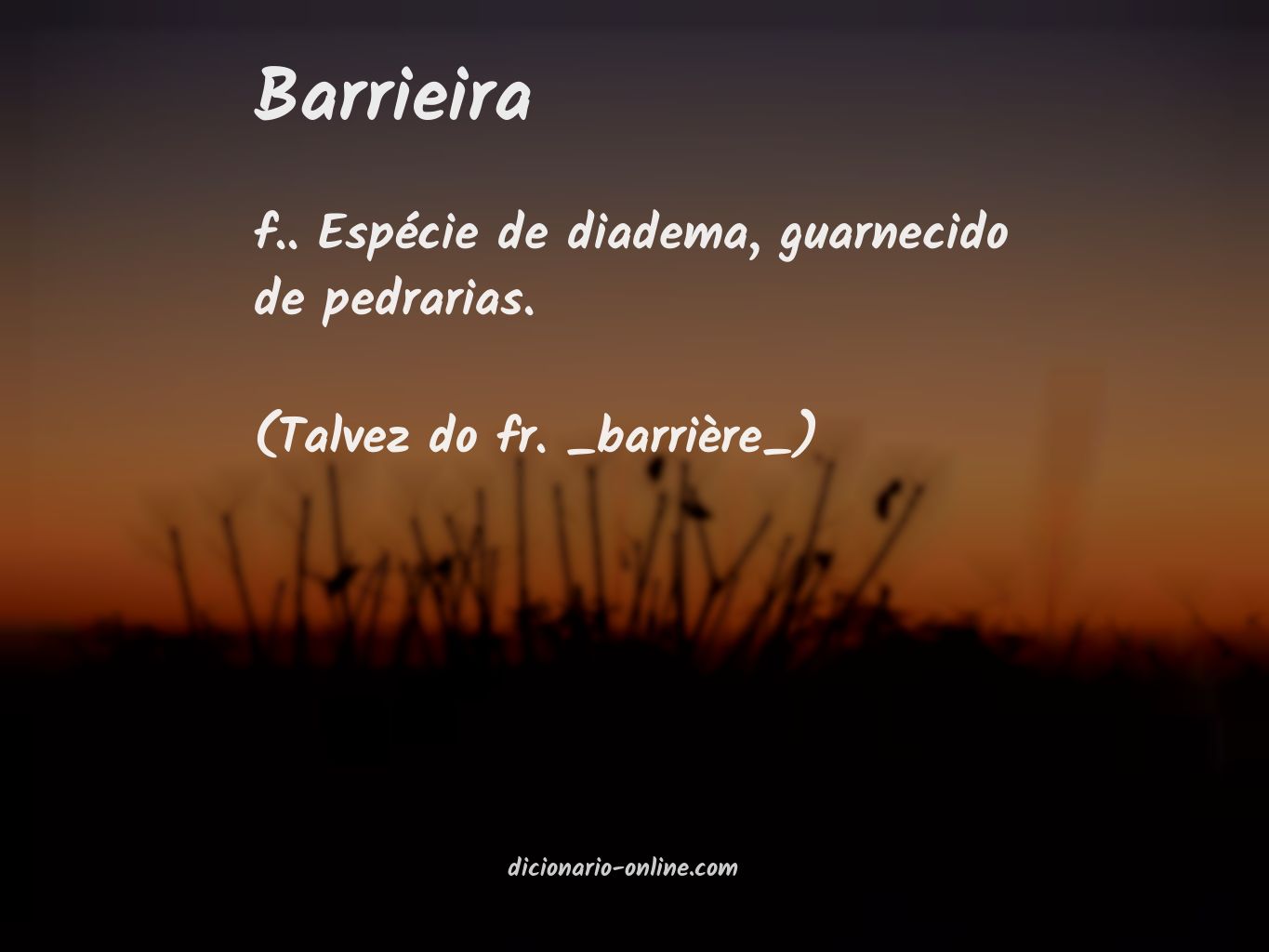 Significado de barrieira