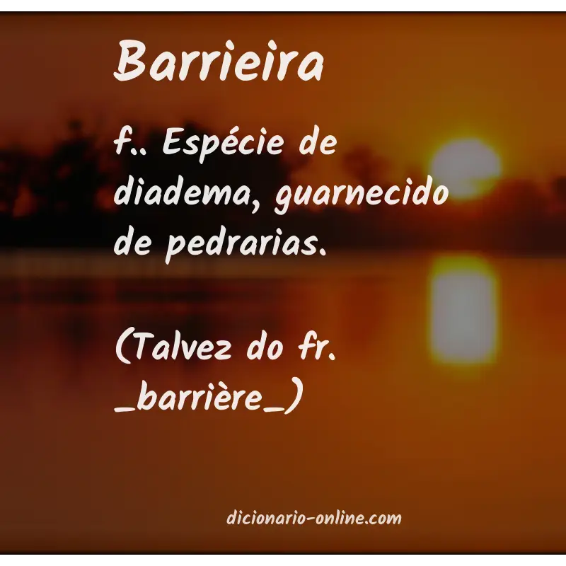 Significado de barrieira