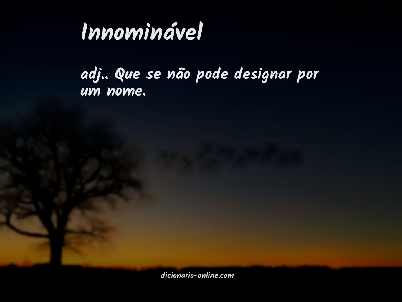 Significado de innominável