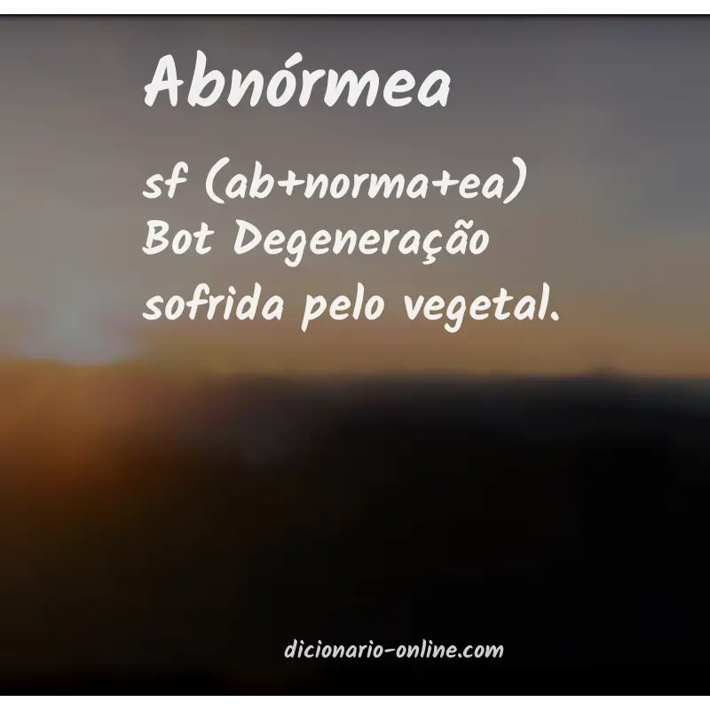 Significado de abnórmea