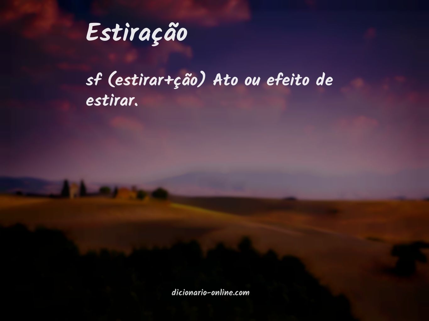 Significado de estiração