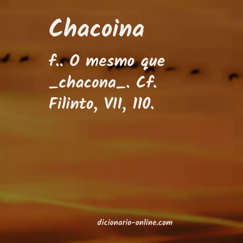 Significado de chacoina