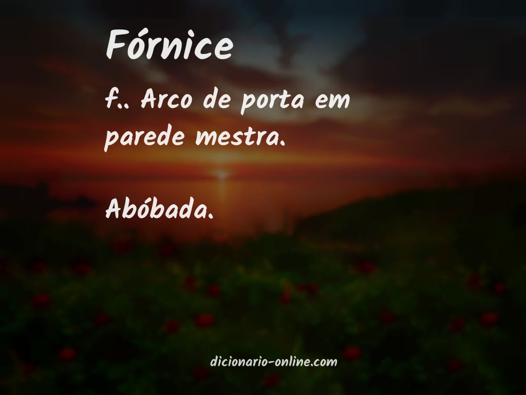 Significado de fórnice