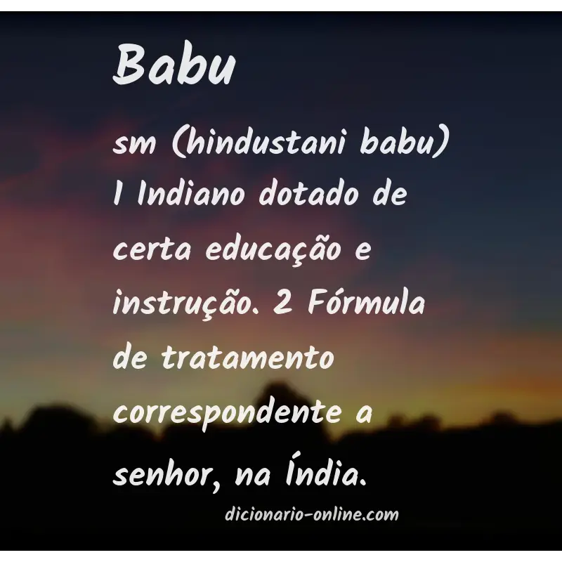 Significado de babu