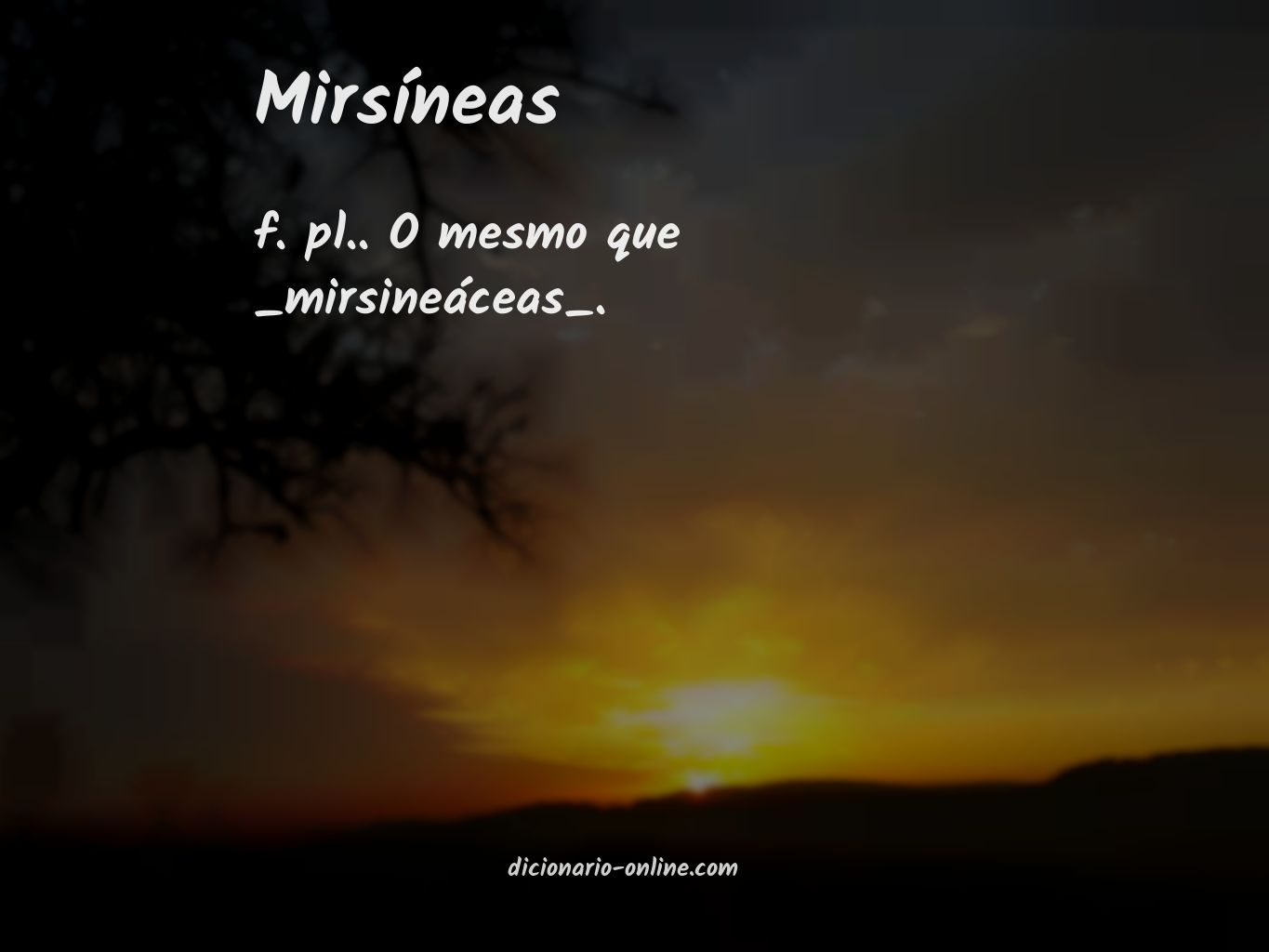 Significado de mirsíneas