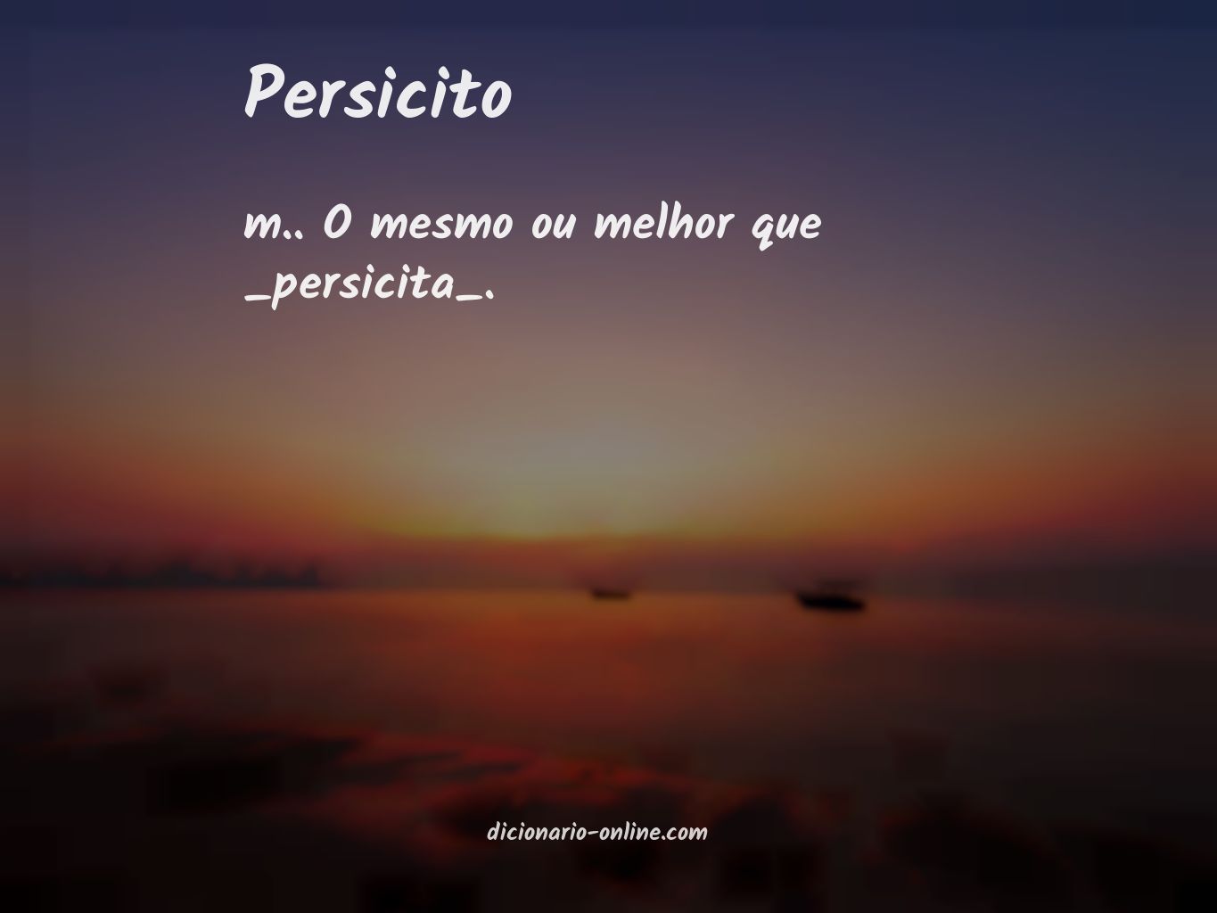 Significado de persicito