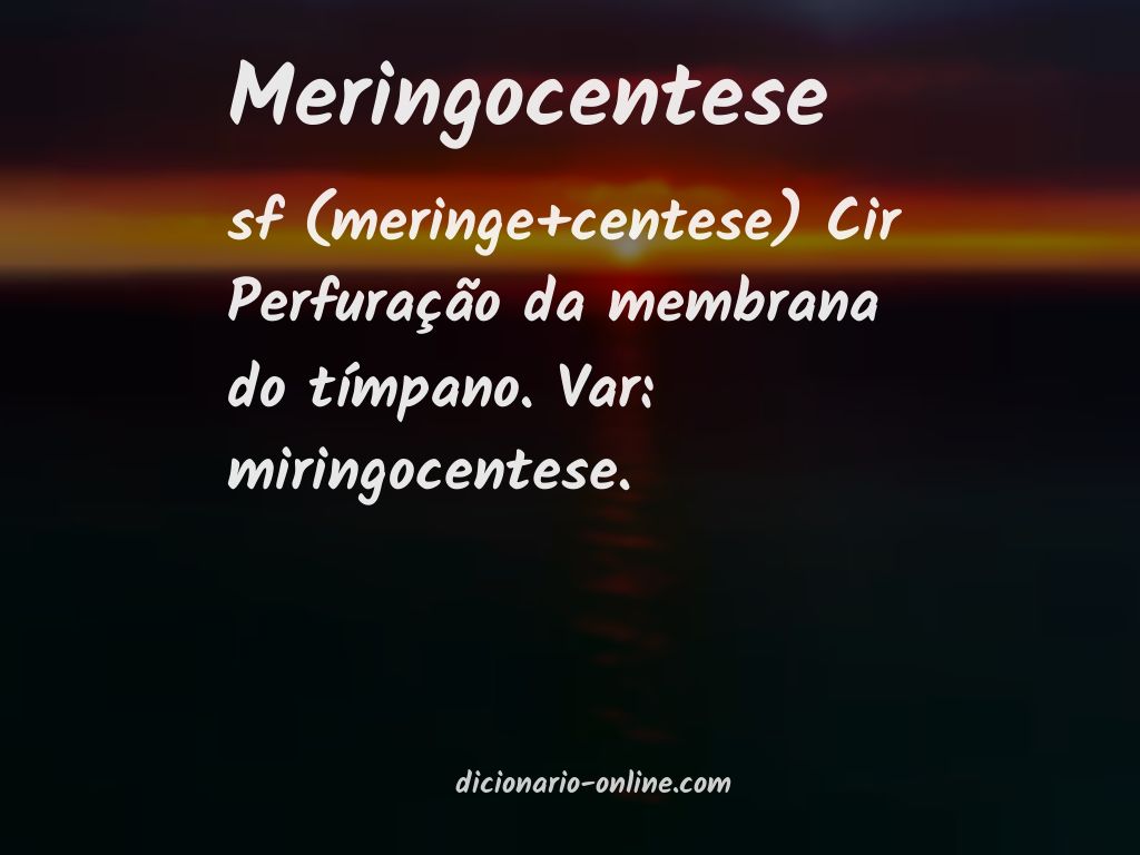 Significado de meringocentese