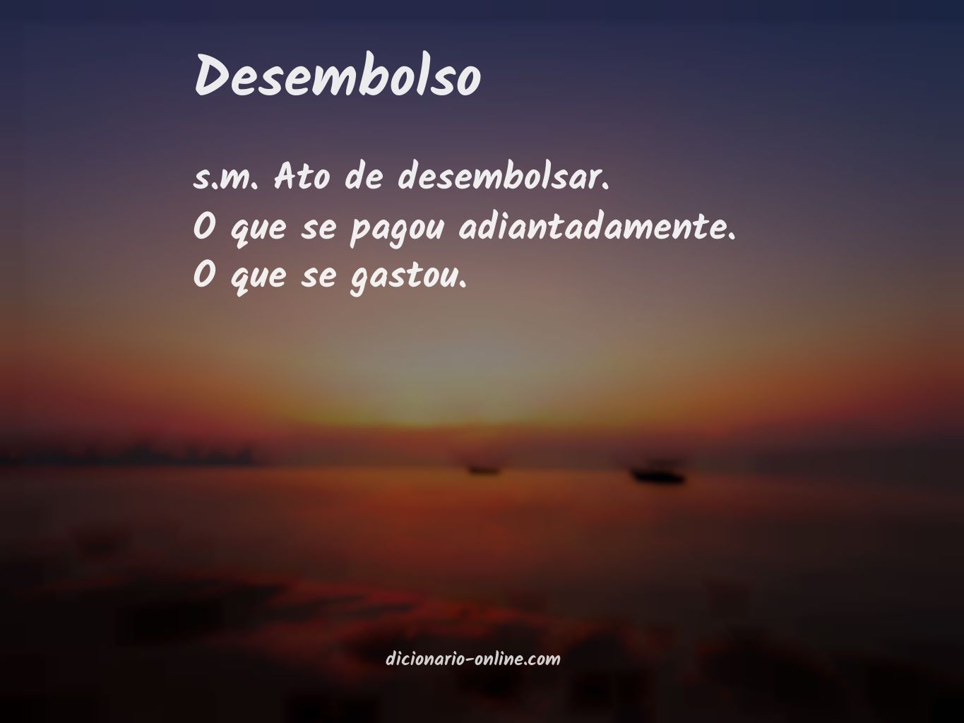 Significado de desembolso