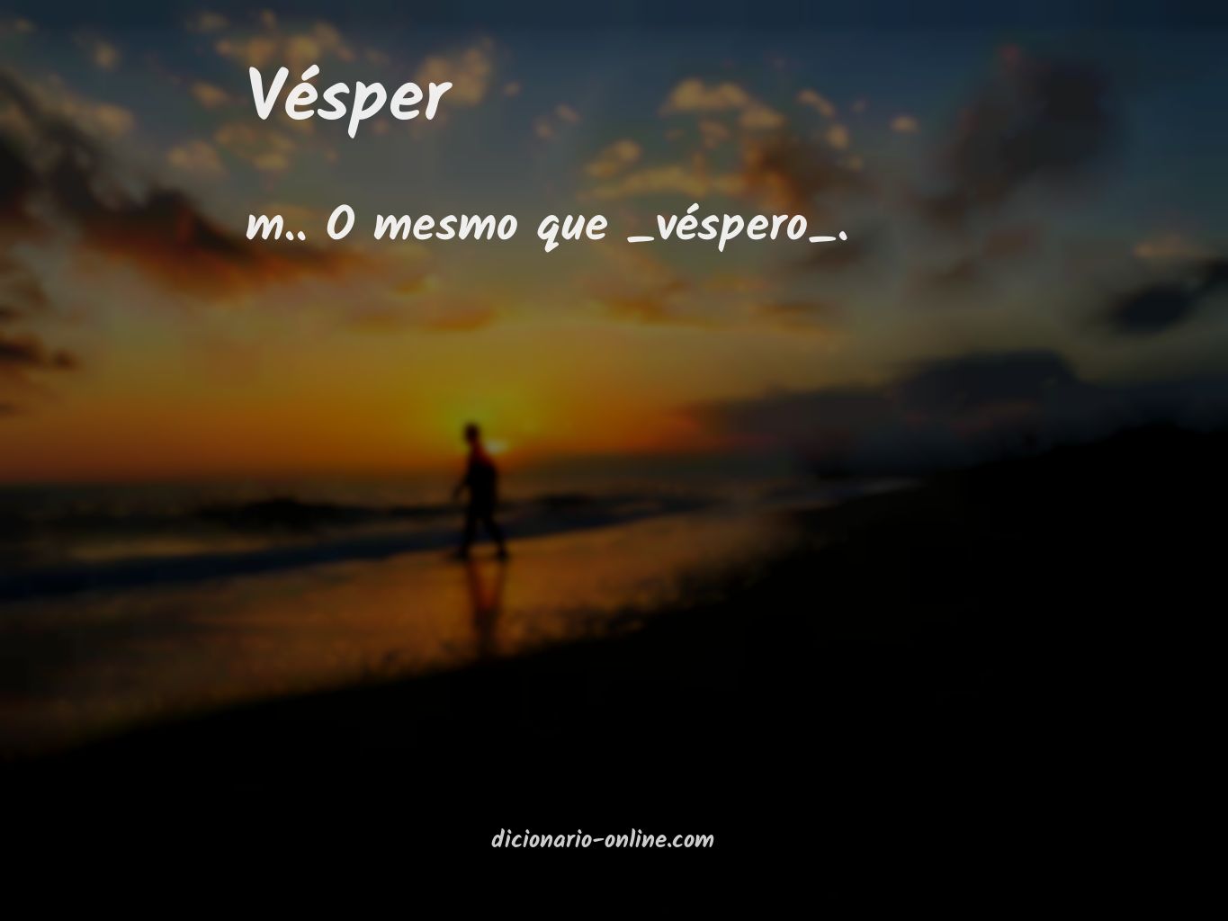 Significado de vésper