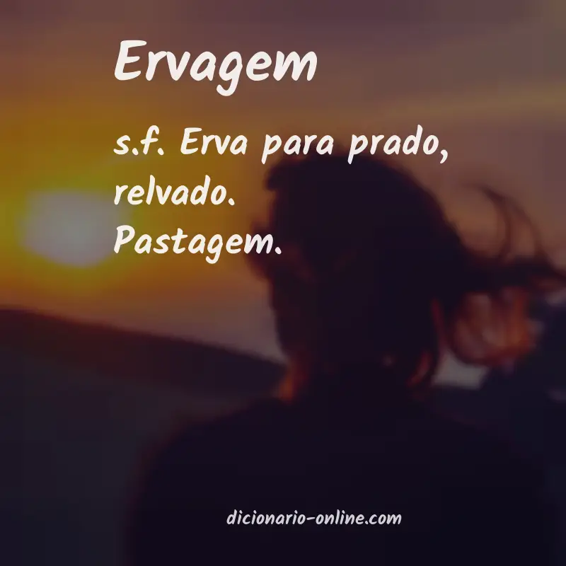 Significado de ervagem