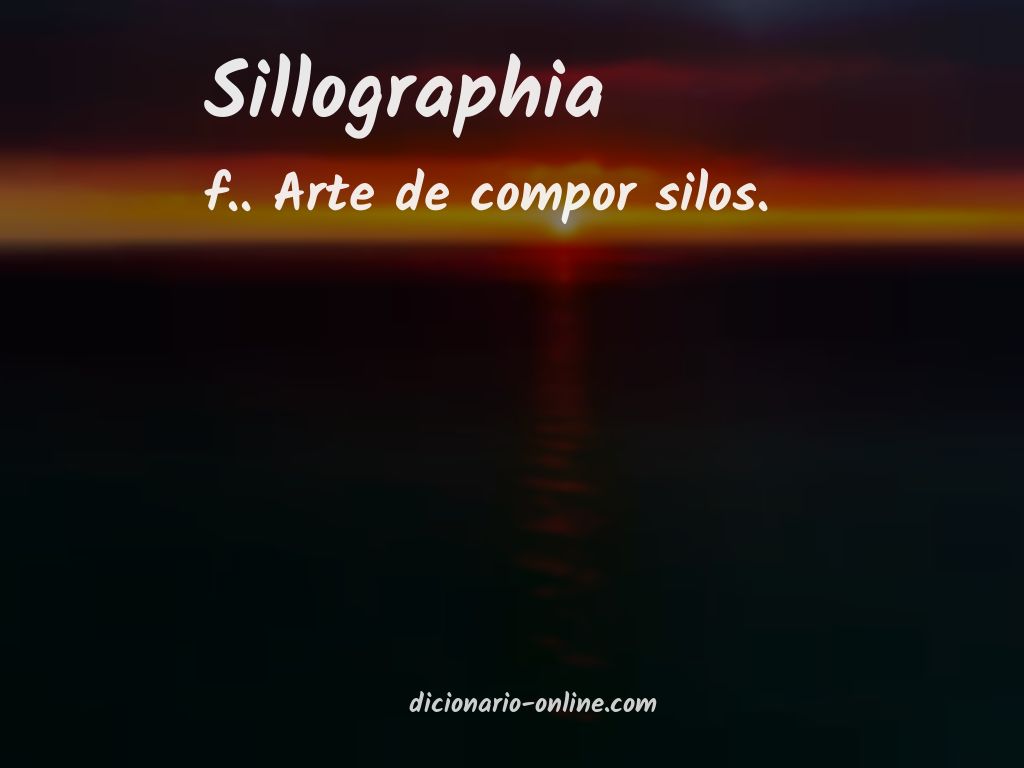 Significado de sillographia