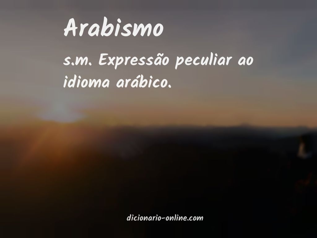 Significado de arabismo