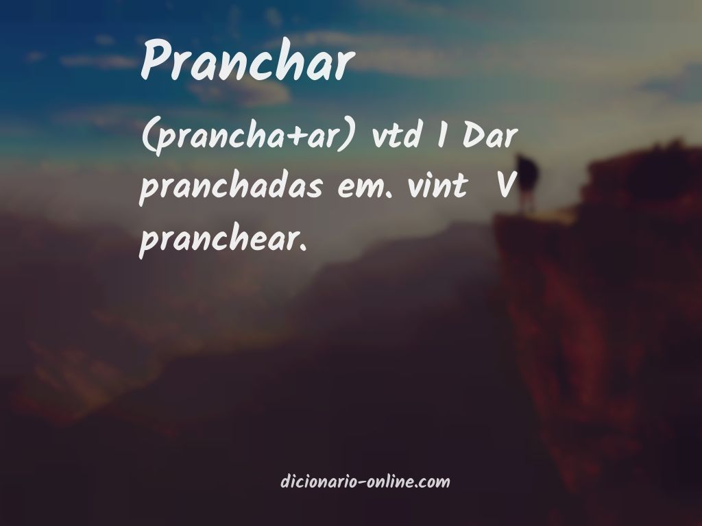 Significado de pranchar