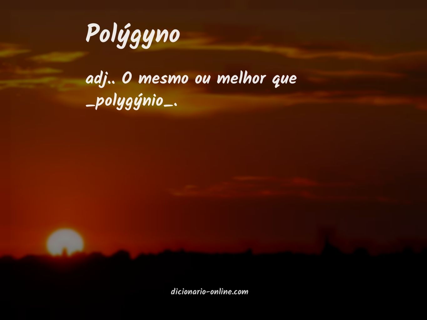 Significado de polýgyno