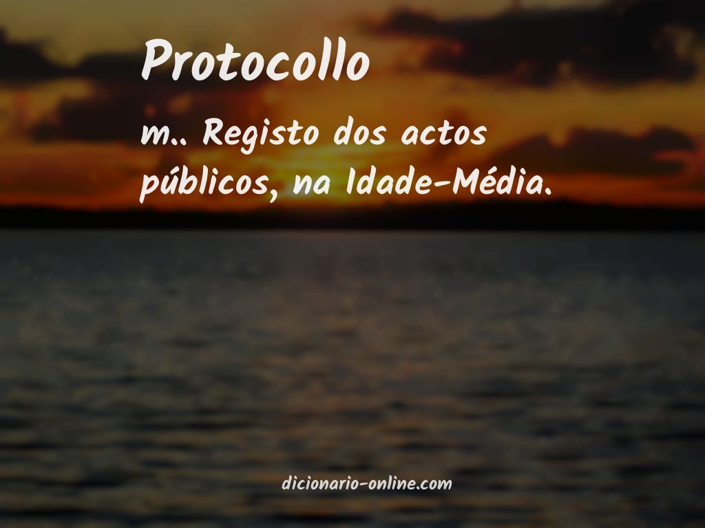 Significado de protocollo