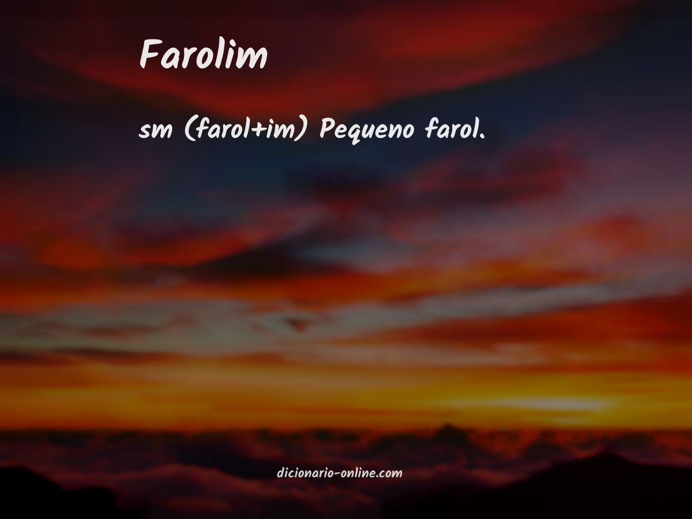 Significado de farolim