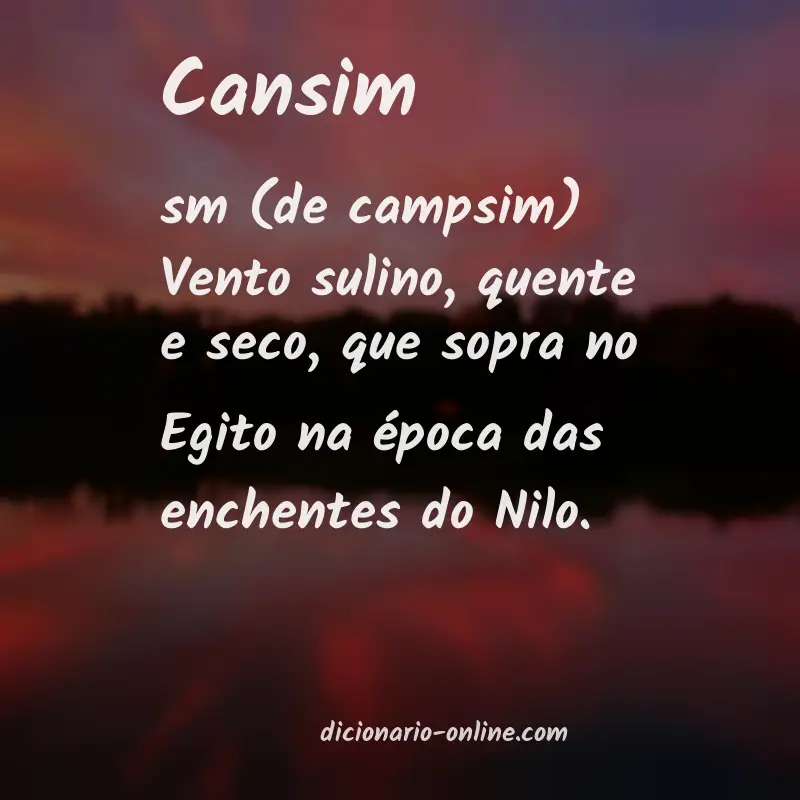 Significado de cansim